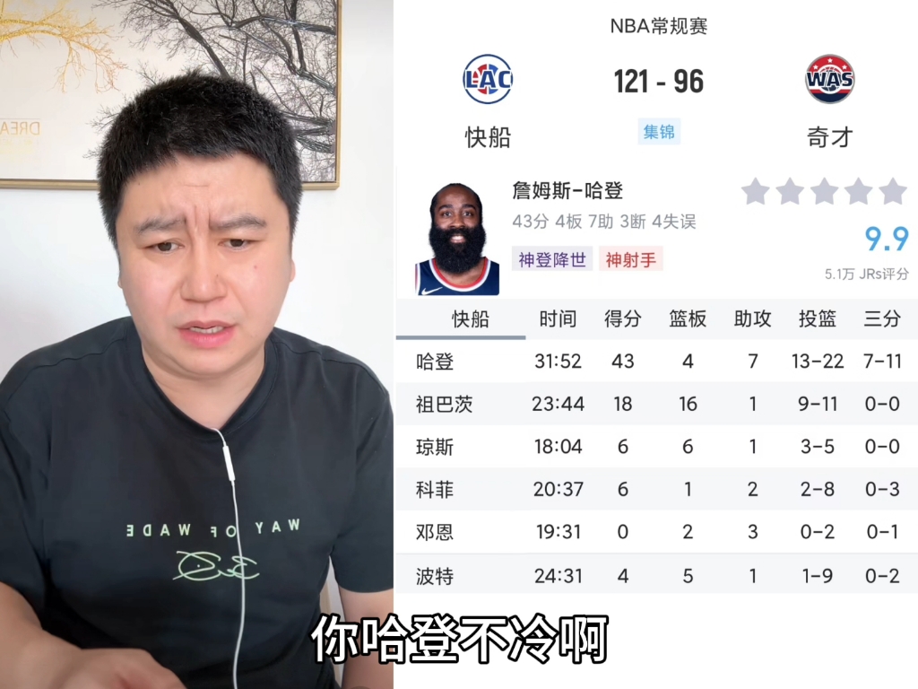 火箭大胜老鹰，哈登连得分锁定比赛胜局